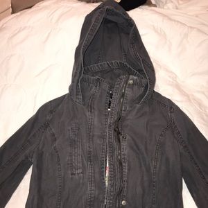 Gray Hooded Parka
